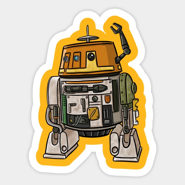 Rebel Toons Chopper Sticker by SpaceMomCreations